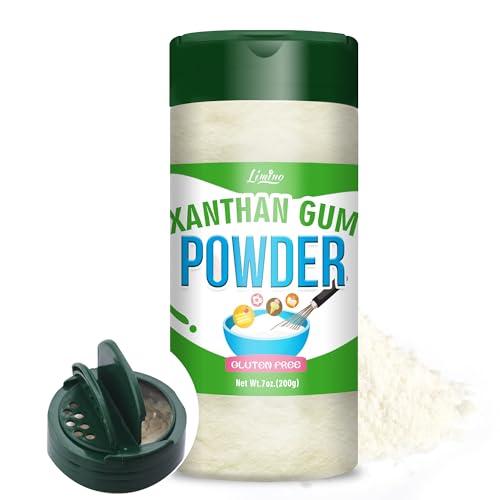 Xanthan Gum Pulver 200g - 100% Reines Lebensmittelqualität Xanthan für Glutenfreies Backen, Verdickungsmittel für die Herstellung von Eiscreme, Kuchen, Saucen, Suppen, Süßigkeiten, Kochen von Limino