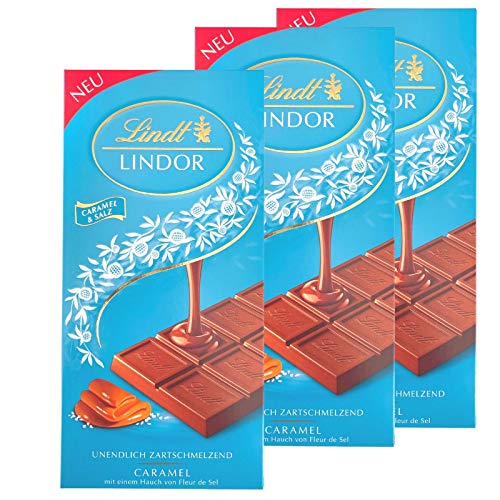 Lindt Lindor Caramel & Salz 3er Packung (3x100g) von Lindt Lindor