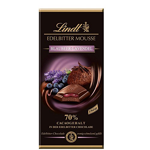 Lindt Edelbitter Mousse, Blaubeer-Lavendel 70% Cacaogehalt (13x150g Tafel)