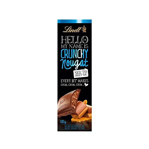 Lindt Hello Crunchy Nougat, Every Bit Makes Grum (12x100g Tafel) von Lindt&Sprüngli GmbH