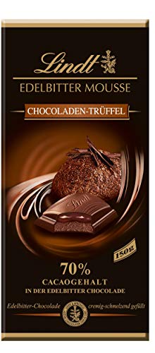 Lindt Edelbitter Mousse Chocoladen-Trüffel Tafel, 70% Cacaogehalt in der Chocolade, 13er Pack (13 x 150 g) von Lindt