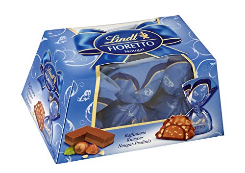 Lindt Fioretto Nougat, Knusper Nougat-Pralinen in Schokoladen-Geschenkbox, 4er-Pack (4 x 138 g) von Lindt & Sprüngli