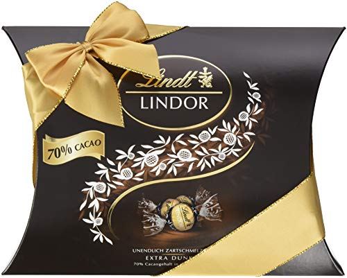 Lindt Lindor Kissenpackung 70% Cacao, Extra dunkel, 26 Kugeln, 2er Pack (2 x 322 g) von Lindt