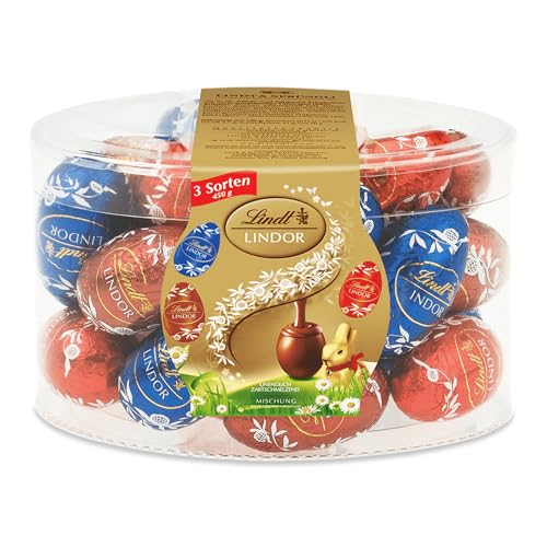 Lindt Schokolade LINDOR Eier Mischung | 450 g | 9 x LINDOR Eier Vollmilch, 8 x LINDOR Eier Feinherb und 8 x LINDOR Eier Noisette | Oster Schokolade | Schokoladengeschenk | Ostereier | Schokoeier Lindt Schokolade LINDOR Eier Mischung | 450 g | 9 x LINDOR Eier Vollmilch, 8 x LINDOR Eier Feinherb und 8 x LINDOR Eier Noisette | Oster Schokolade | Schokoladengeschenk | Ostereier | Schokoeier von Lindt & Sprüngli
