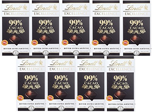 Lindt & Sprüngli Excellence 99%, 9er Pack (9 x 50 g) von Lindt & Sprüngli