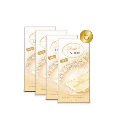 Lindt & Sprüngli Lindor weiss, 4er Pack (4 x 100 g) von Lindt & Sprüngli