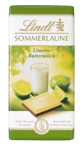 Lindt & Sprüngli Sommerlaune, Limette-Buttermilch, 5er Pack (5 x 100 g) von Lindt & Sprüngli