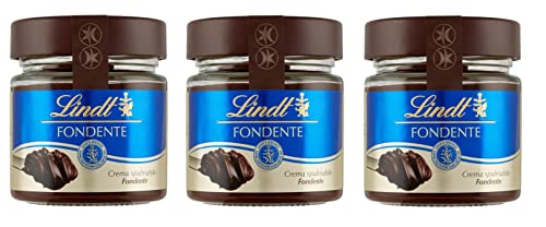 3x Lindt Crema Spalmabile al Cioccolato Fondente Streichcreme Streichfähige Creme aus Dunkler Schokolade und Fettarmer Kakao 200g Glas von Lindt