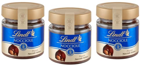 3x Lindt Crema Spalmabile alle Nocciole Streichfähige Creme Streichcreme mit Haselnüssen 200g Glas Feine Italienische Haselnüsse von Lindt