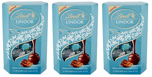 3x Lindt Lindor Caramello Salato Praline Pralinen mit Milchschokolade und Salzkristalle mit weicher gesalzener Karamell Füllung 200g 3x Lindt Lindor Caramello Salato Praline Pralinen mit Milchschokolade und Salzkristalle mit weicher gesalzener Karamell Füllung 200g von Lindt