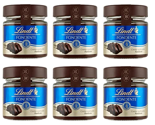 6x Lindt Crema Spalmabile al Cioccolato Fondente Streichcreme Streichfähige Creme aus Dunkler Schokolade und Fettarmer Kakao 200g Glas 6x Lindt Crema Spalmabile al Cioccolato Fondente Streichcreme Streichfähige Creme aus Dunkler Schokolade und Fettarmer Kakao 200g Glas von Lindt