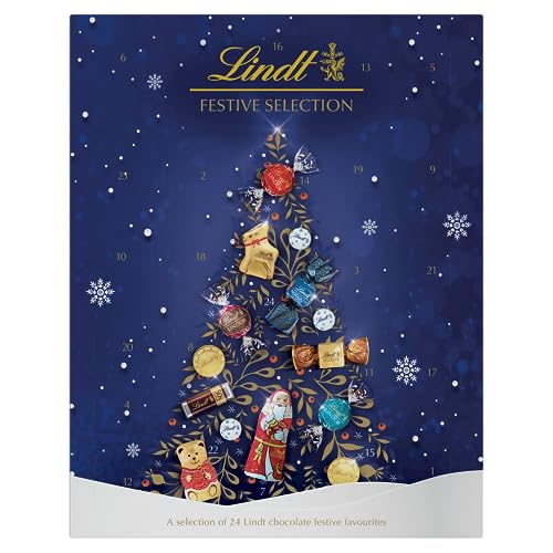 ButterFox Lindt Festive Selection Advent Calendar 2023 | Large 296 g | A Selection of 24 Lindt Chocolate festive favourites for Him and Her von Lindt