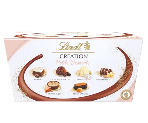Lindt Creation Dessert Ballotin Pralinenschachtel, sortiert, 19 Pralinen, 200 g, weiße und dunkle Schokolade von Lindt