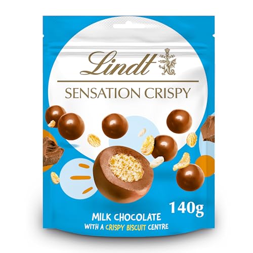 Lindt Crispy Sensation Milchschokolade, Crispy Center Sensations, Beutel 140 g von Lindt