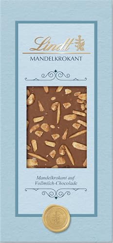Lindt Cute Chocolaterie Tafel Mandelkrokant | 100g Tafel | Knuspriger Mandelkrokant auf feinschmelzender Lindt Vollmilch Chocolade | Schokoladengeschenk von Lindt