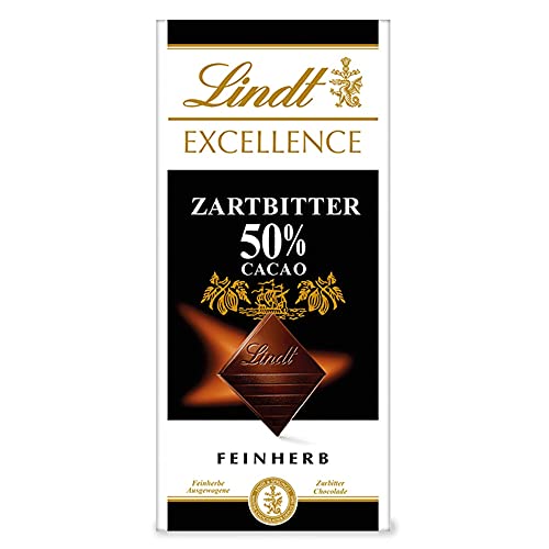 Lindt EXCELLENCE 50 % Kakao - Zartbitter-Schokolade | 100 g Tafel | Feinherbe Bitter-Schokolade | Intensiver Kakao-Geschmack | Dunkle Schokolade | Schokoladengeschenk Lindt EXCELLENCE 50 % Kakao - Zartbitter-Schokolade | 100 g Tafel | Feinherbe Bitter-Schokolade | Intensiver Kakao-Geschmack | Dunkle Schokolade | Schokoladengeschenk von Lindt
