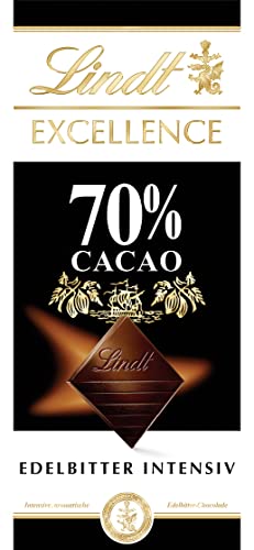 Lindt EXCELLENCE 70% Kakao - Edelbitter-Schokolade | 100 g Tafel | Vollmundige Bitter-Schokolade | Intensiver Kakao-Geschmack | Dunkle Schokolade | Vegane Schokolade | Schokoladengeschenk Lindt EXCELLENCE 70% Kakao - Edelbitter-Schokolade | 100 g Tafel | Vollmundige Bitter-Schokolade | Intensiver Kakao-Geschmack | Dunkle Schokolade | Vegane Schokolade | Schokoladengeschenk von Lindt