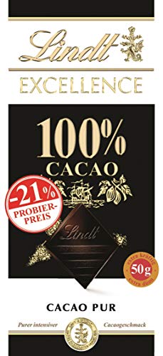 Lindt Schokolade EXCELLENCE 100 % Kakao, Promotion |18 x 50 g Tafel | Purer intensiver Kakaogeschmack | Schokoladentafel | Schokoladengeschenk von Lindt