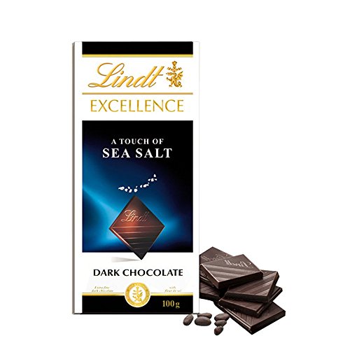Lindt - Excellence - Dark with a Touch of Sea Salt - 100g (Pack of 5) von Lindt