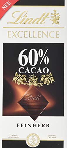 Lindt Excellence Edelbitter-Schokolade 60% Kakao, 10 x 100g von Lindt