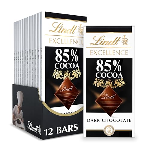 Lindt Excellence Extra Dark Chocolate 85% Cocoa, 3.5-Ounce Packages (Pack of 12) by Lindt von Lindt