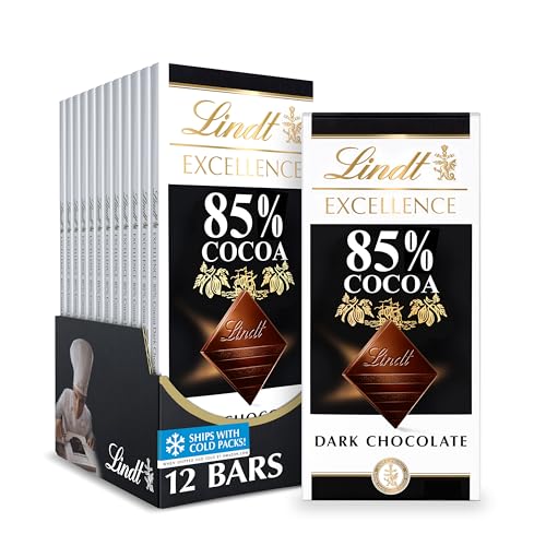 Lindt Excellence Extra Dark Chocolate 85% Cocoa, 3.5-Ounce Packages (Pack of 12) by Lindt von Lindt