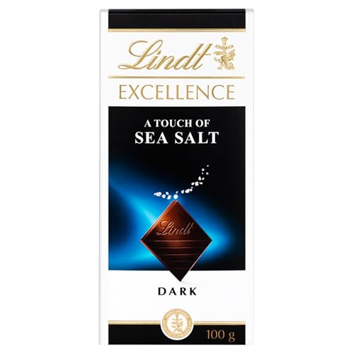 Lindt Excellence Feinherbe Schokolade, Feinherbe mit Meersalz, Intensiver Kakao Geschmack, Dunkle, 100 g (1er Pack) von Lindt