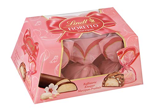 Lindt Fioretto Marzipan, Knusper Marzipan-Pralinen in Schokoladen-Geschenkbox, 4er-Pack (4 x 138 g) von Lindt