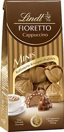 Lindt Schokolade - FIORETTO Minis Cappuccino | 115 g | Ca. 10 Vollmilch Pralinen mit Cappuccino-Sahnecrème-Füllung umhüllt von knusprigem Crisp | Pralinengeschenk | Schokoladengeschenk von Lindt