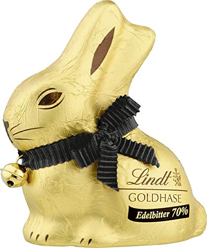 Lindt Goldhase - Premium Edelbitter-Schokolade 70% zu Ostern, 4er Pack (4 x 100 g) von Lindt