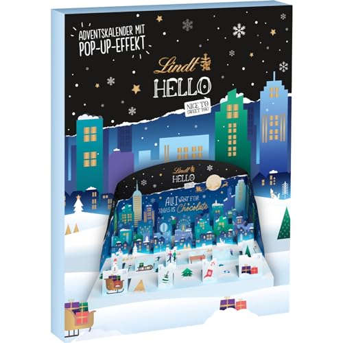 Lindt HELLO Adventskalender Pop Up | 243g | Mischung ausgewählter Produkte aus dem HELLO Sortiment | Adventskalender | Schokoladengeschenk | Schokolade für die Weihnachtszeit Lindt HELLO Adventskalender Pop Up | 243g | Mischung ausgewählter Produkte aus dem HELLO Sortiment | Adventskalender | Schokoladengeschenk | Schokolade für die Weihnachtszeit von Lindt