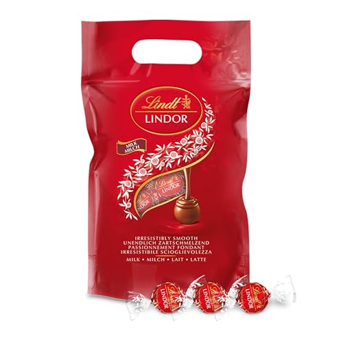 Lindt LINDOR Schokoladen Kugeln Vollmilch | ca. 80 Milch-Schokolade mit zartschmelzender Füllung | Großpackung, Pralinen-Geschenk, 1kg Lindt LINDOR Schokoladen Kugeln Vollmilch | ca. 80 Milch-Schokolade mit zartschmelzender Füllung | Großpackung, Pralinen-Geschenk, 1kg von Lindt