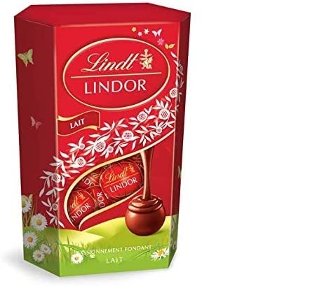 Lindt Lindor Cornet aus 16 Kugeln Fondant au Chocolat milchschokoladen für Ostern 200g - Set 4 von Lindt