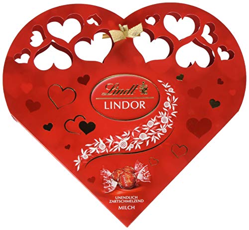 Lindt Lindor Herzpackung, unendlich zartschmelzende Lindor Kugeln Milch in einer hochwertigen Herzpackung, 7er Pack (7 x 200 g) von Lindt