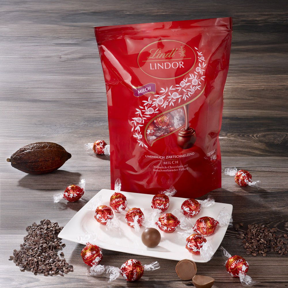 Lindt Lindor Schokoladen-Kugeln Milch im Vorratsbeutel Lindt Lindor Schokoladen-Kugeln Milch im Vorratsbeutel von Lindt