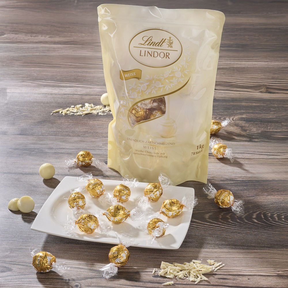 Lindt Lindor Weiße Schokoladen-Kugeln im Vorratsbeutel Lindt Lindor Weiße Schokoladen-Kugeln im Vorratsbeutel von Lindt