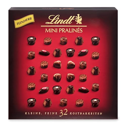 Lindt Feinherbe Mini Pralinés Noirs | 163 g | Dunkle Schokolade | 32 Pralinen | Kleines Schokoladengeschenk oder Pralinengeschenk von Lindt