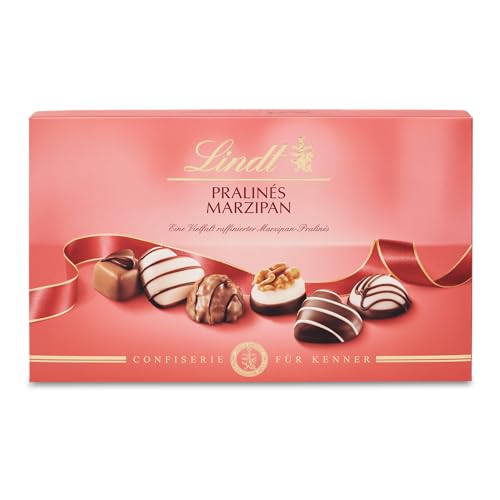 Lindt Schokolade - Pralinen für Kenner Marzipan | 2 x 200 g | Pralinés-Schachtel mit 20 feinen Marzipan-Kreationen in 6 Sorten mit und ohne Alkohol | Pralinengeschenk | Schokoladengeschenk von Lindt