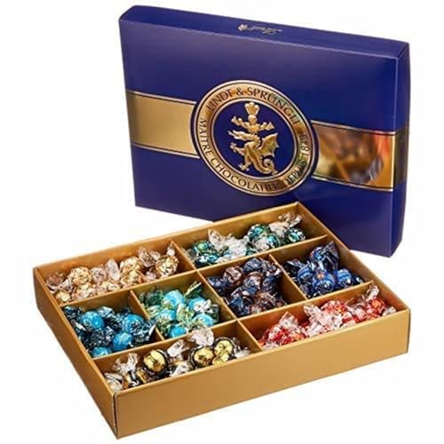 Lindt Schokolade LINDOR und ROULETTE Mischung | 1473 g | Kugeln mit zartschmelzender Füllung sowie köstliche | 8 Sorten | Pralinengeschenk | Schokoladengeschenk | Großpackung von Lindt