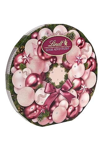 Lindt Schokolade Adventskalender Adventskranz 2023 | 270 g | 30 süße Überraschungen hinter 24 Türchen | Schokolade für die Weihnachtszeit | Schokoladen-Geschenk von Lindt