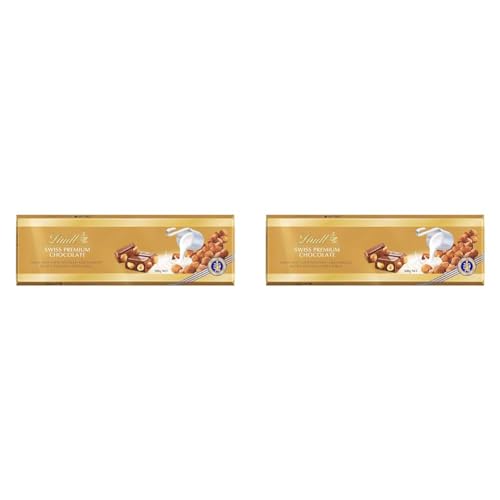 Lindt Schokolade Alpenvollmilch Nuss | 300 g Tafel | Aus feinster Alpenvollmilch-Schokolade mit ganzen Nüssen | Schokoladengeschenk (2er Pack) von Lindt