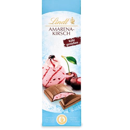 Lindt Schokolade Amarena-Kirsch | 100 g Tafel | Vollmilch-Schokolade mit cremig-fruchtiger Amarena-Kirsch-Füllung | Kühl genießen | Schokoladentafel | Schokoladengeschenk von Lindt