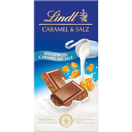 Lindt Schokolade Caramel & Salz | 100g Tafel | Aus zartschmelzender Vollmilch-Schokolade mit Caramel & Salz | Schokoladentafel | Schokoladengeschenk Lindt Schokolade Caramel & Salz | 100g Tafel | Aus zartschmelzender Vollmilch-Schokolade mit Caramel & Salz | Schokoladentafel | Schokoladengeschenk von Lindt
