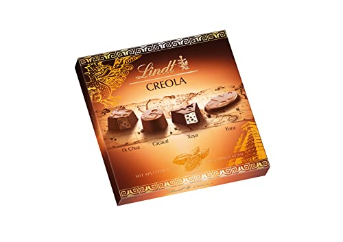 Lindt Schokolade - Creola Pralinen | 165 g | Pralinés-Schachtel mit 15 Pralinen in 4 köstlichen Sorten ohne Alkohol mit Kakao Nibs aus 100 % Edelkakao | Pralinengeschenk | Schokoladengeschenk von Lindt