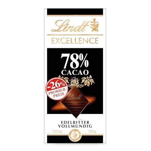 Lindt Schokolade EXCELLENCE 78 % Kakao, Promotion | 10 x 100 g Tafel | Kakaointensive vollmundige Edelbitter-Schokolade | Schokoladentafel | Schokoladengeschenk von Lindt