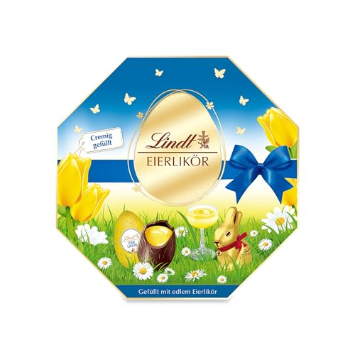 Lindt Schokolade Eierlikör Eier | Feinste Zartbitter Eier mit flüssiger Eierlikör Füllung | Oster Schokolade | Schokoladengeschenk | Ostereier | Schokoeier| 4 x 144 g von Lindt