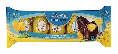 Lindt Schokolade Eierlikör-Eier | 3 X 90 g | Feinste Zartbitter-Eier mit flüssiger Eierlikör Füllung | Oster Schokolade | Schokoladengeschenk | Ostereier | Schokoeier von Lindt