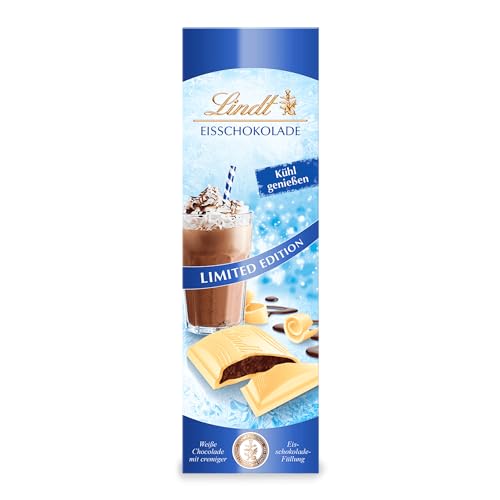 Lindt Schokolade Eisschokolade Tafel | Weiße Schokolade mit köstlicher Eisschokolade-Füllung | Kühl genießen | Schokoladentafel | Schokoladengeschenk, 100g von Lindt