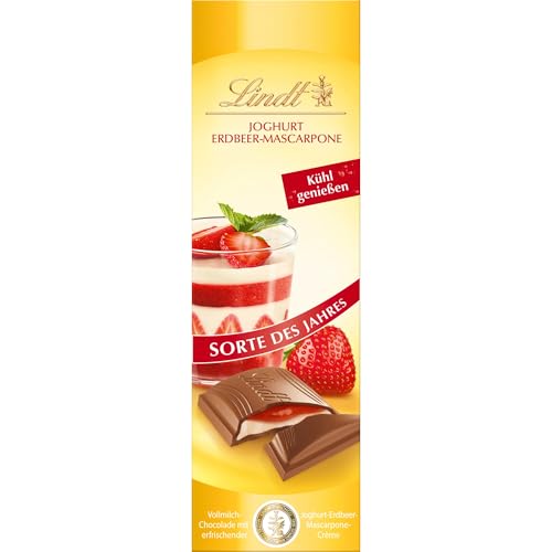 Lindt Schokolade Erdbeer Mascarpone | 100 g Tafel | Weiße Schokolade mit aromatischer Eiscafé-Créme-Füllung | Kühl genießen | Schokoladentafel | Schokoladengeschenk Lindt Schokolade Erdbeer Mascarpone | 100 g Tafel | Weiße Schokolade mit aromatischer Eiscafé-Créme-Füllung | Kühl genießen | Schokoladentafel | Schokoladengeschenk von Lindt