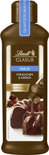 Lindt Schokolade - GLASUR Vollmilch | 1 x 200 g | Vollmilch Glasur für einen feinen Überzug bei Kuchen, Torten, Gebäck oder Eis | GLASUR | Backen | Schokoladengeschenk von Lindt